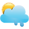 Teils bewölkt mit leichtem Regen