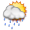 Teils bewölkt mit leichtem Regen