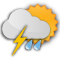 Leichter Regen bei teilweise bewölktem Himmel