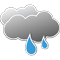 Trockenes Gewitter mit teilweise bewölktem Himmel