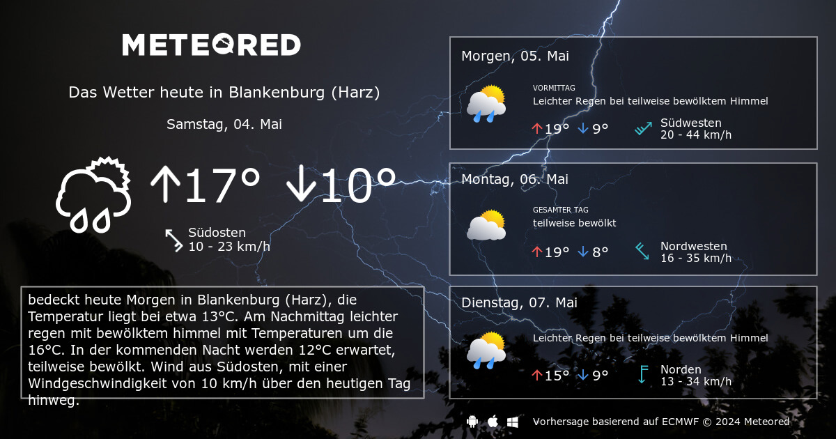 Wetter Blankenburg Harz 14 Tage